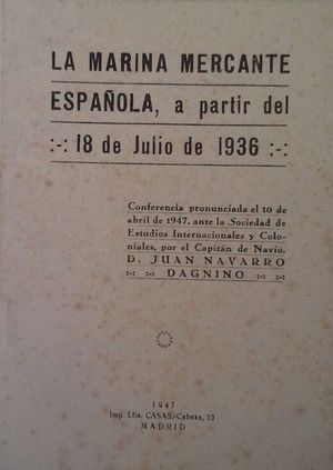 LA MARINA MERCANTE ESPAOLA A PARTIR DEL 18 DE JULIO DE 1936