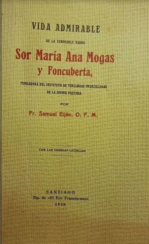 VIDA ADMIRABLE MADRE SOR MARIA ANA MOGAS Y FONCUBERTA