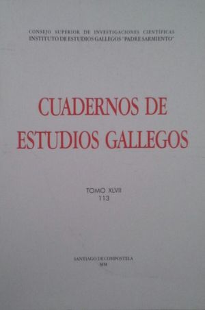 CUADERNOS DE ESTUDIOS GALLEGOS -  TOMO XLVII - FASCCULO 113 - 2000