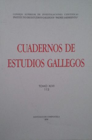CUADERNOS DE ESTUDIOS GALLEGOS -  TOMO XLVII - FASC�CULO 113 - 2000