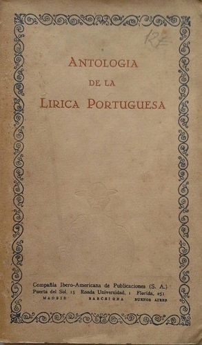 ANTOLOG�A DE LA L�RICA PORTUGUESA