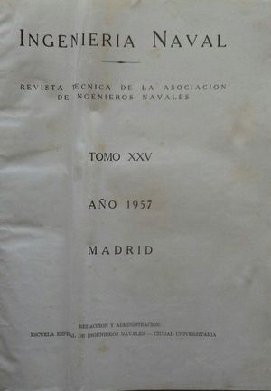 INGENIER�A NAVAL - ENERO-DICIEMBRE DE 1957