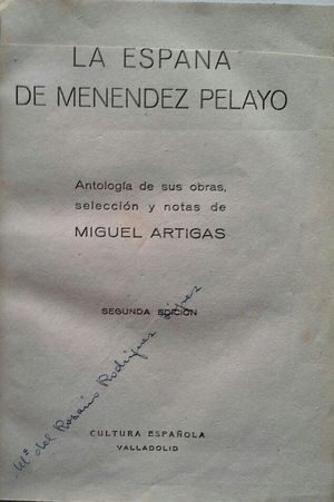 LA ESPA�A DE MEN�NDEZ PELAYO