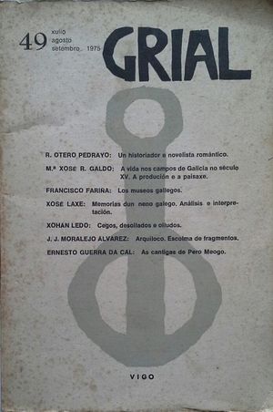 GRIAL REVISTA GALEGA DE CULTURA N 49 - XULIO-AGOSTO-SETEMBRO 1975
