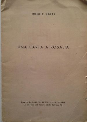 UNA CARTA A ROSALA