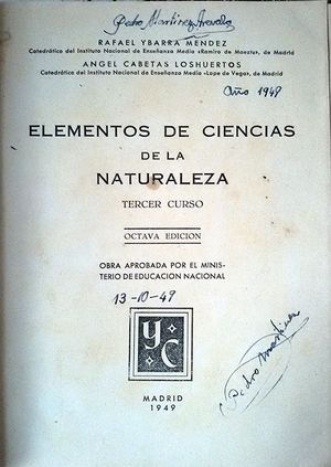 ELEMENTOS DE CIENCIAS DE LA NATURALEZA