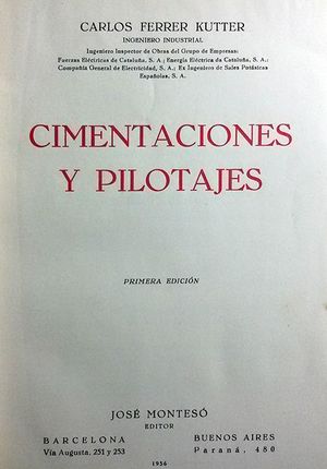 CIMENTACIONES Y PILOTAJES