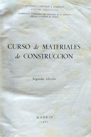 CURSO DE MATERIALES DE CONSTRUCCIN