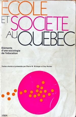 ECOLE ET SOCIT AU QUBEC