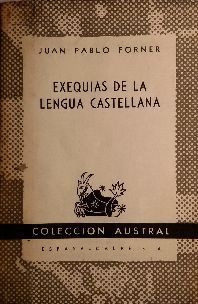 EXEQUIAS DE LA LENGUA CASTELLANA