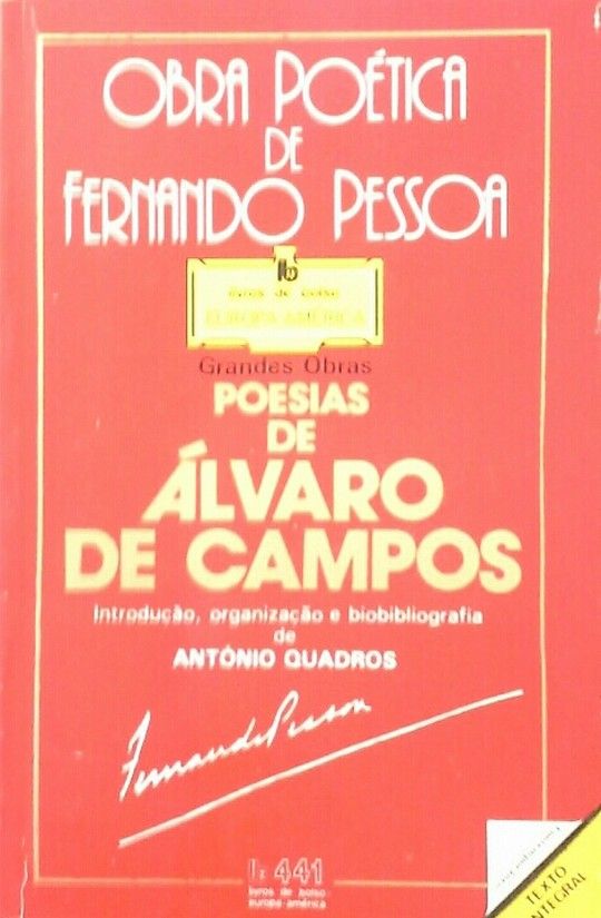 POESIAS DE ALVARO DE CAMPOS