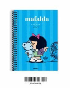 AGENDA 2022 MAFALDA ANILLADA COLUMNAS AZUL