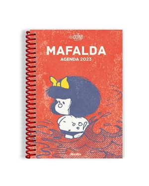 AGENDA MAFALDA 2023, ANILLADA MDULOS ROJA