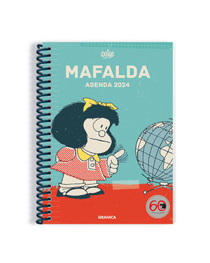 AGENDA 2024 MAFALDA ANILLADA COLUMNAS TURQUESA