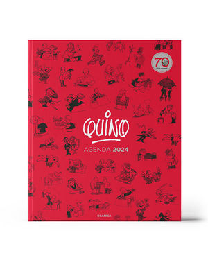 QUINO 2024 AGENDA ENCUADERNADA ROJA