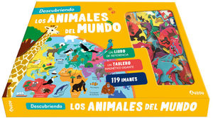 DESCUBRIENDO LOS ANIMALES DEL MUNDO (LIBRO + TABLERO MAGNTICO + 119 IMANES)