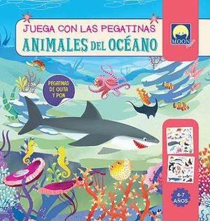 ANIMALES DEL OCEANO. JUEGA CON LAS PEGATINAS DE QUITA Y PON