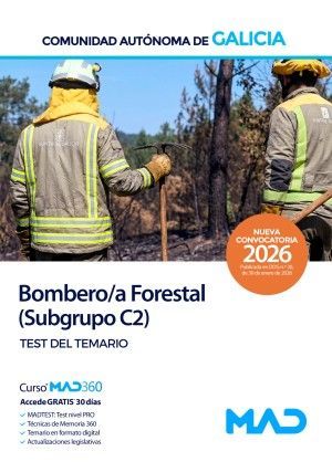 BOMBERO FORESTAL GALICIA. TEST DEL TEMARIO